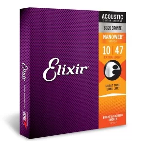 Elixir 11002 Nanoweb Phospohor Bronze Acoustic Guitar Strings