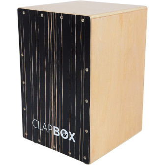 Clapbox Foldable Cajon- Zebra Wood, Natural-Black