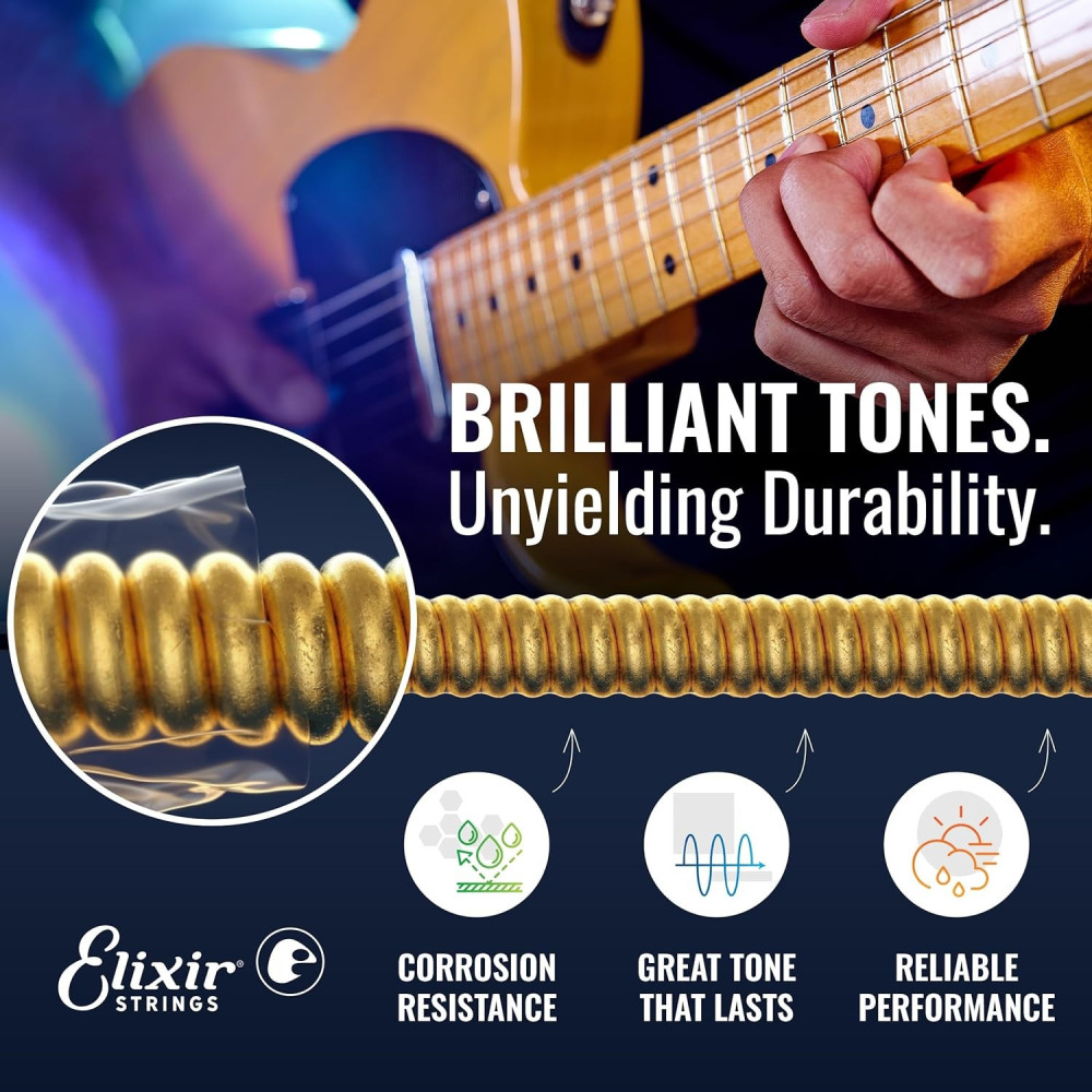 Elixir 19027 Optiweb Nickel Plated Electric Guitar Strings | D'Addario