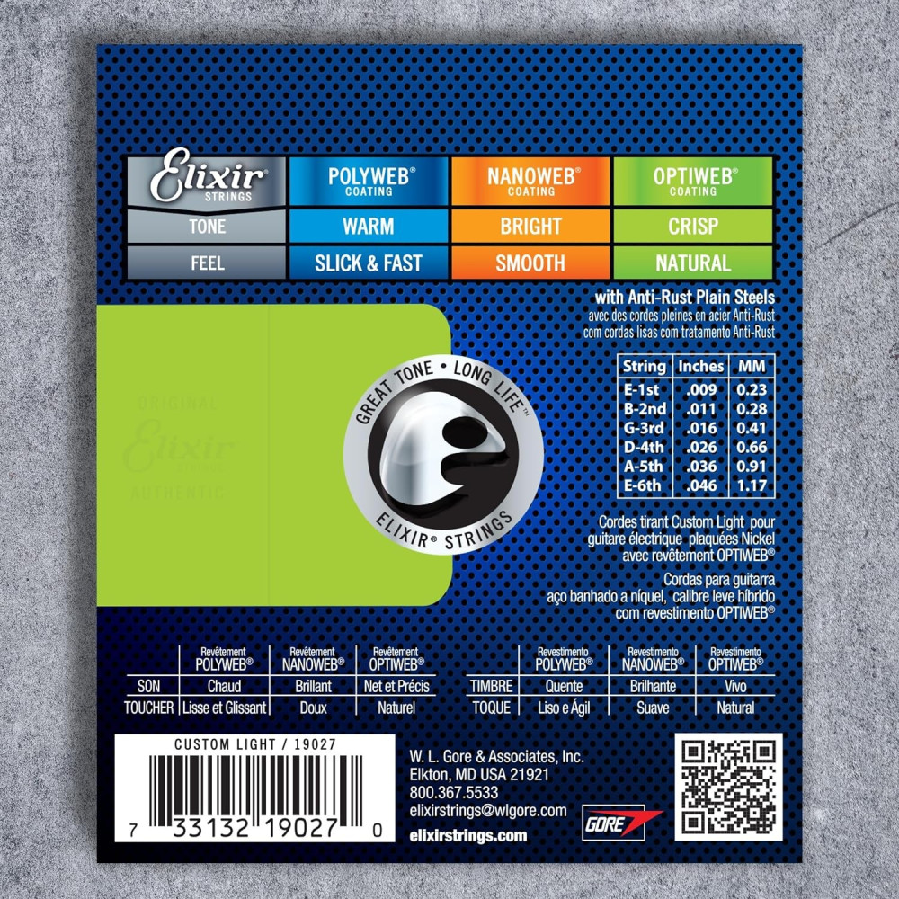 Elixir 19027 Optiweb Nickel Plated Electric Guitar Strings | D'Addario