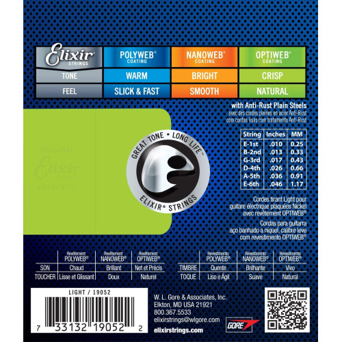 Elevate Your Sound with Elixir 19052 Optiweb Electric Guitar Strings