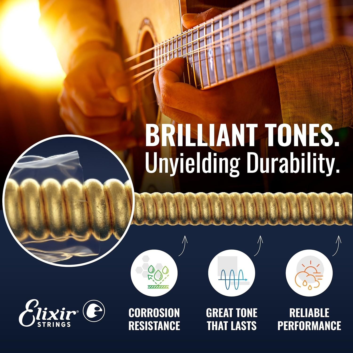 Elixir 11052 Acoustic 80/20 Nanoweb Light