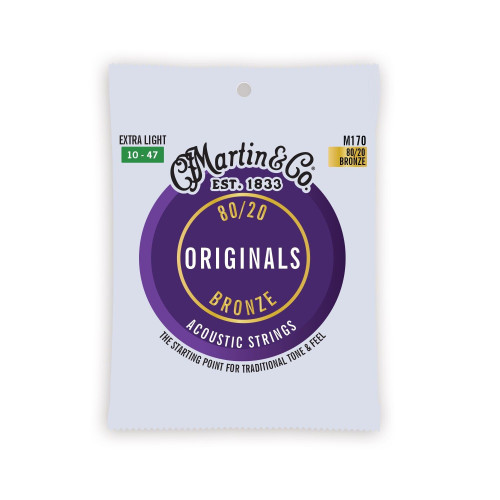 Martin Originals M170 80/20 Extra Light Acoustic Guitar Strings