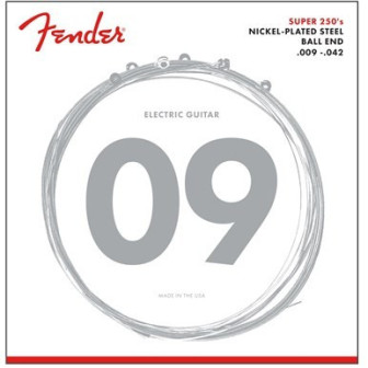 Fender Electric Guitar String Super 250 - Nickel Plated .009-.042 250L