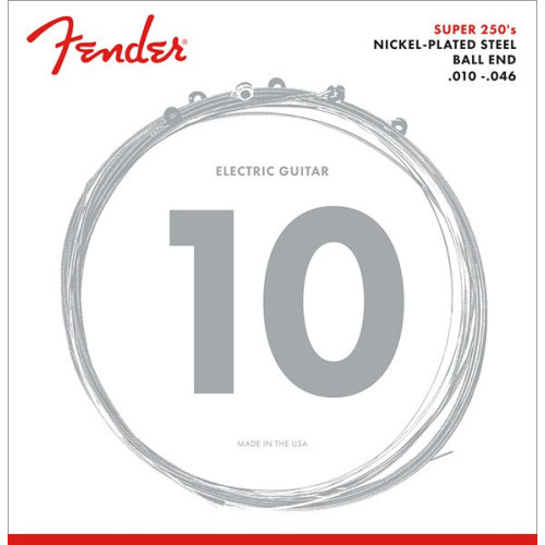 Fender Electric Guitar String Super 250 Nickel Plated .010-.046 250R
