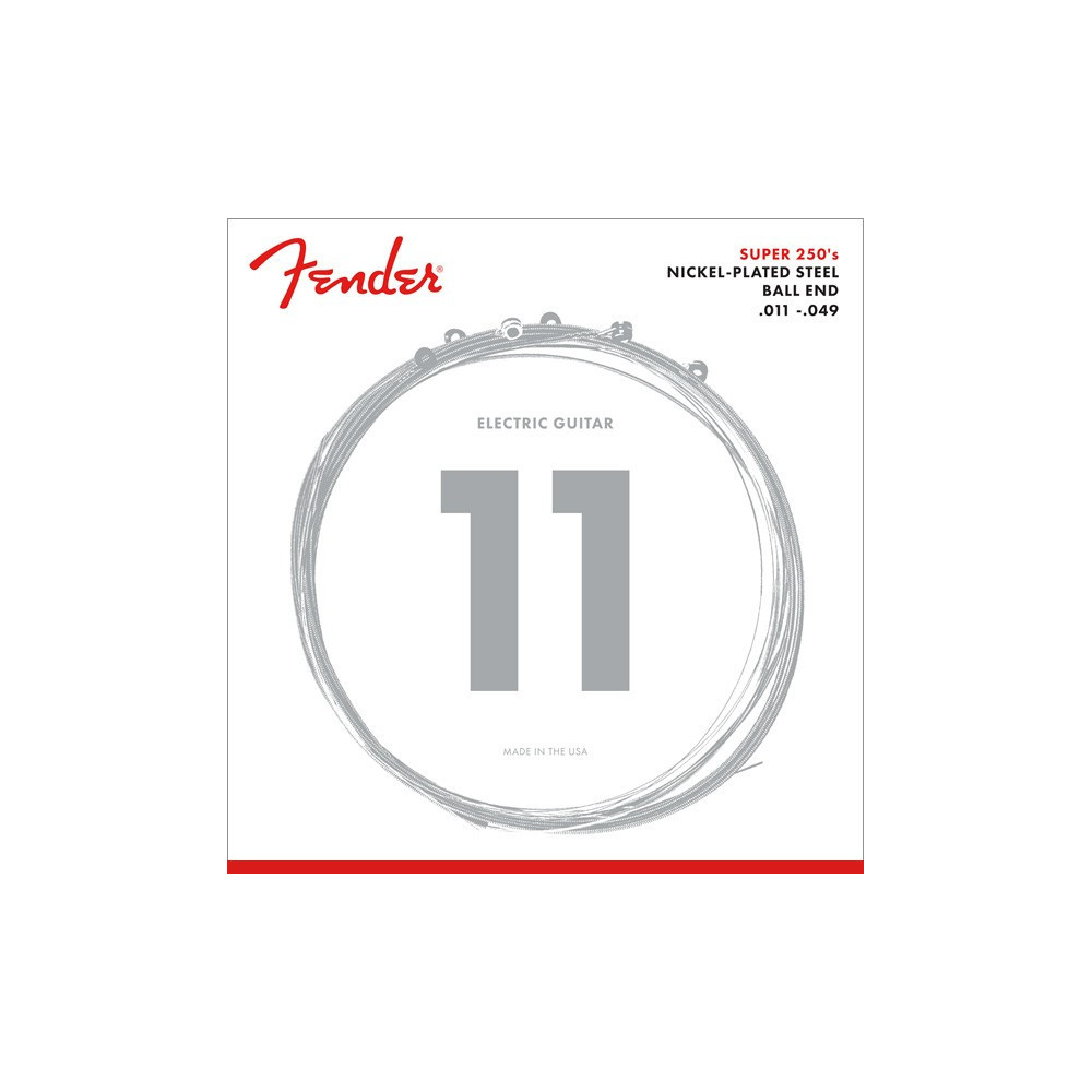 Fender Electric Guitar String Super 250 Nickel Plated .011-.049 250M