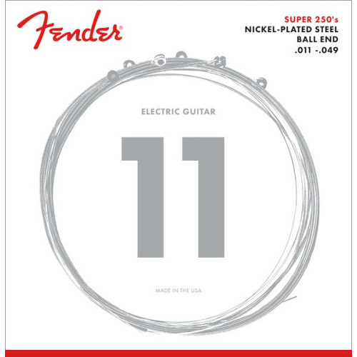 Fender Electric Guitar String Super 250 Nickel Plated .011-.049 250M