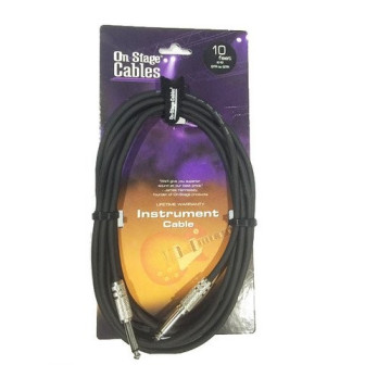 Onstage Hotwire IC10 Instrument Cable 10ft - High Quality Sound and Durability