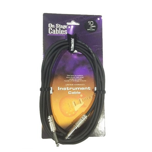 Onstage Hotwire IC10 Instrument Cable 10ft - High Quality Sound and Durability