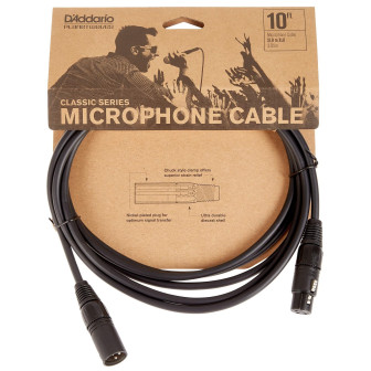 D'Addario Planetwaves PWCMIC10 Microphone Cable 10ft - Pro Audio Essential