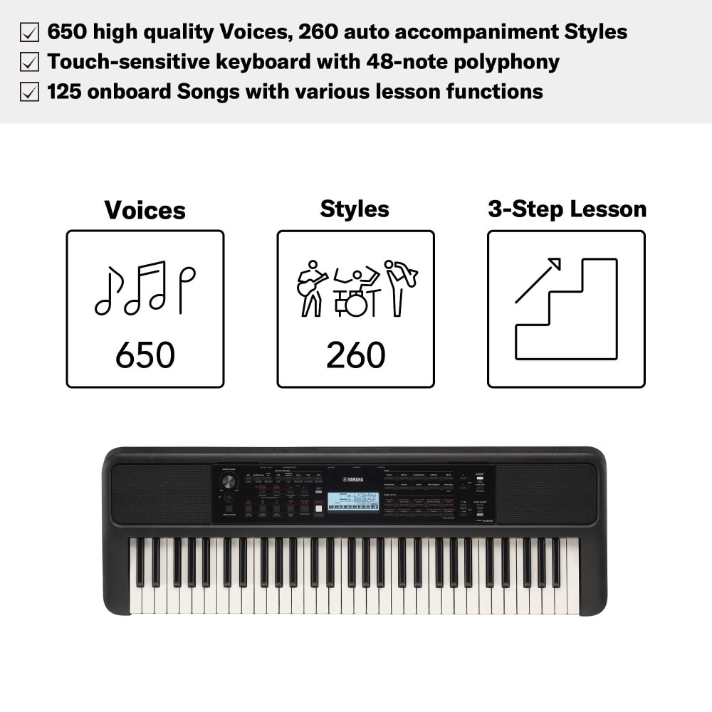 "Yamaha PSR-E383 Portable Keyboard | Premium Quality Musical Instrument from Yamaha"