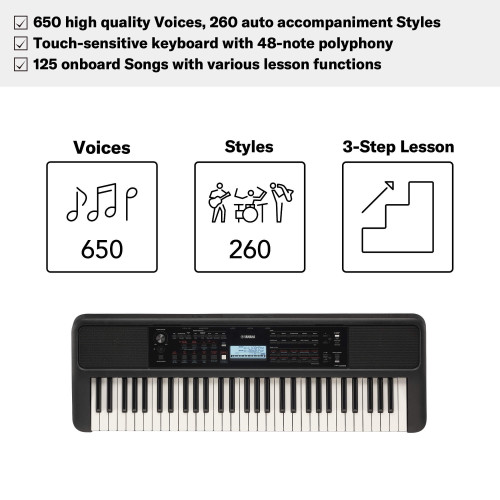 "Yamaha PSR-E383 Portable Keyboard | Premium Quality Musical Instrument from Yamaha"