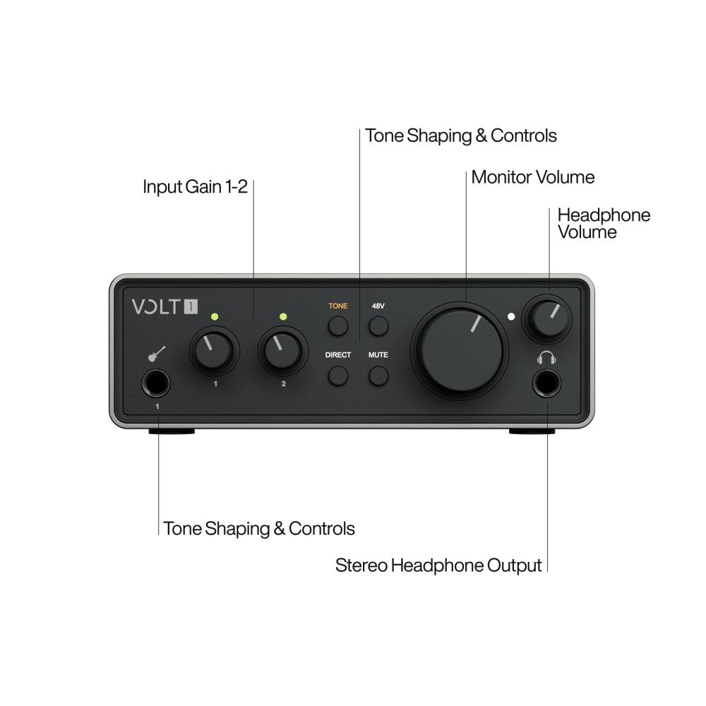 "Universal Audio Volt 1 (Gen 2) USB Audio Interface | Top Audio Interfaces"