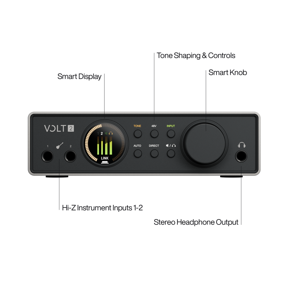 "Universal Audio Volt 2 (Gen 2) USB Audio Interface | Top Audio Interfaces"