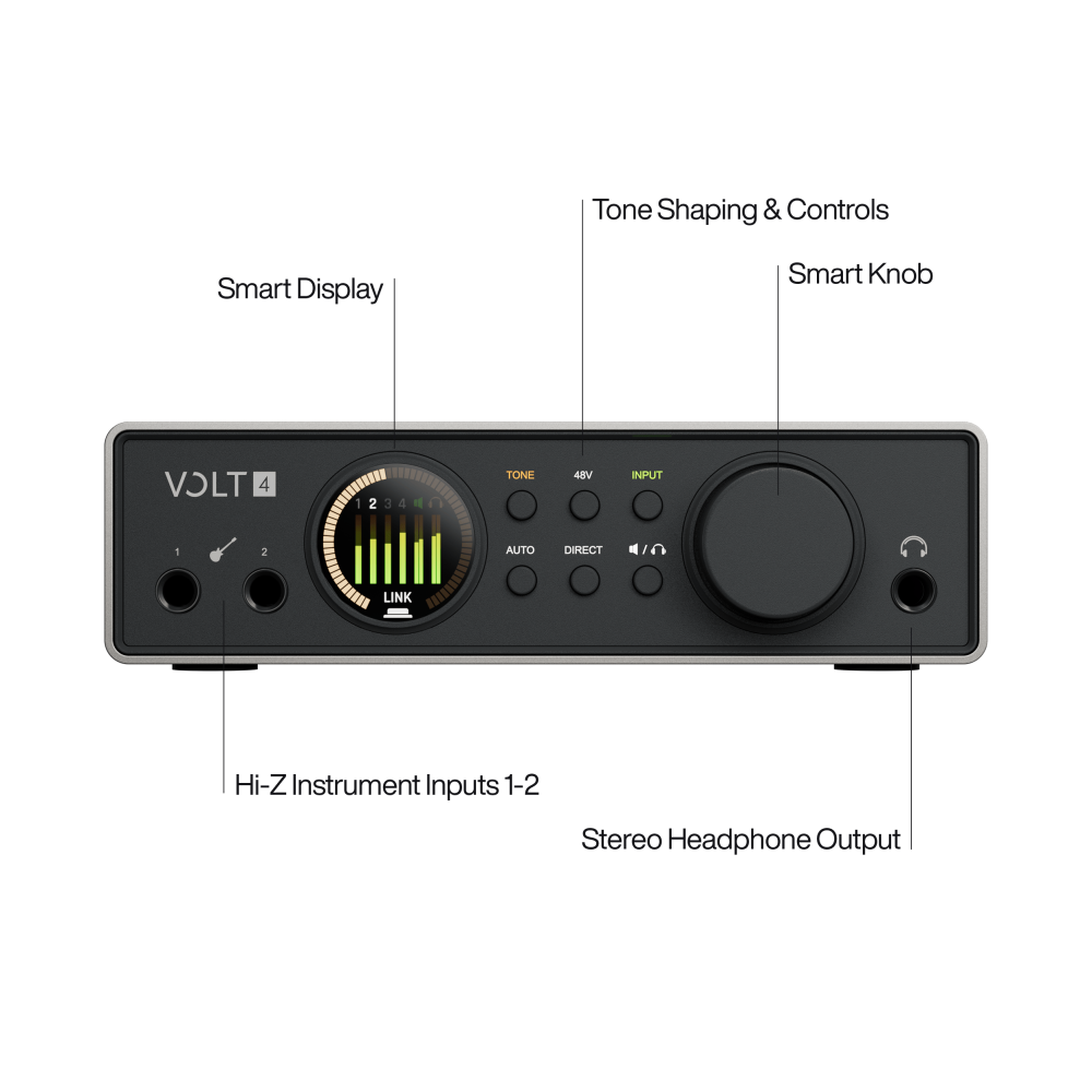 "Universal Audio Volt 4 (Gen 2) USB Audio Interface - Top Audio Interfaces"
