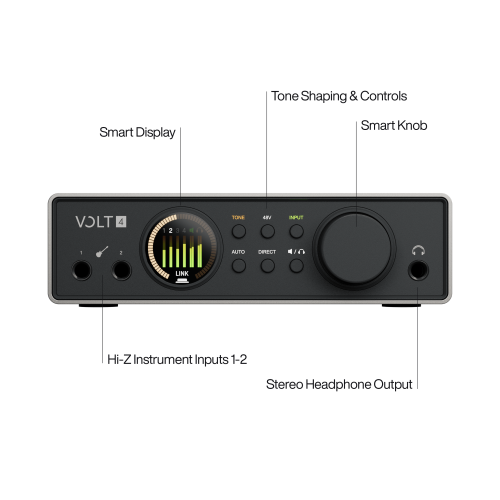 "Universal Audio Volt 4 (Gen 2) USB Audio Interface - Top Audio Interfaces"