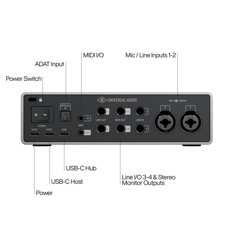 "Universal Audio Volt 4 (Gen 2) USB Audio Interface - Top Audio Interfaces"