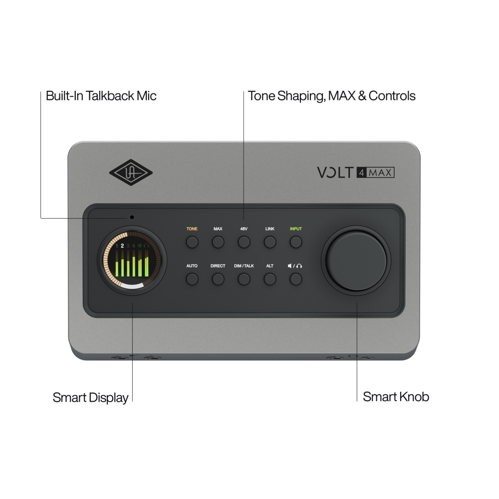 "Universal Audio Volt 4 Max USB Audio Interface - Best Audio Interfaces for Pro Sound Quality"