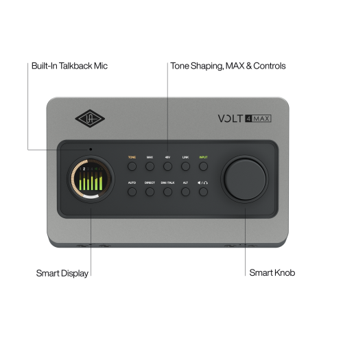 "Universal Audio Volt 4 Max USB Audio Interface - Best Audio Interfaces for Pro Sound Quality"
