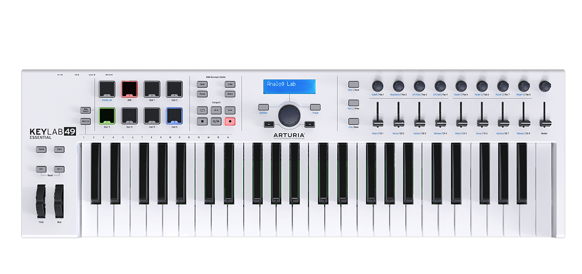 Arturia Keylab Essential 49 Midi Controller - White