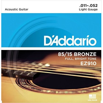 D'Addario EZ910 .011-.052 Bronze Acoustic Guitar Strings - Superior Sound