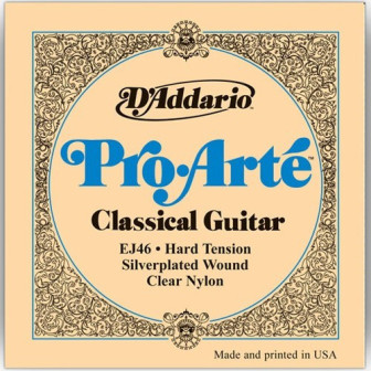 D'Addario Pro Arte Classical Guitar Strings, Hard Clear - Set EJ46