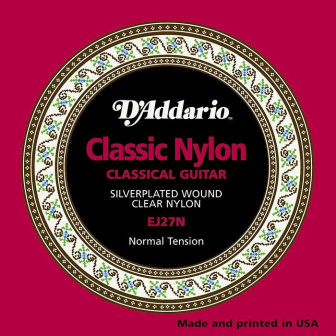 D'Addario EJ27N Student Nylon, Normal Tension Classical Guitar Strings Set