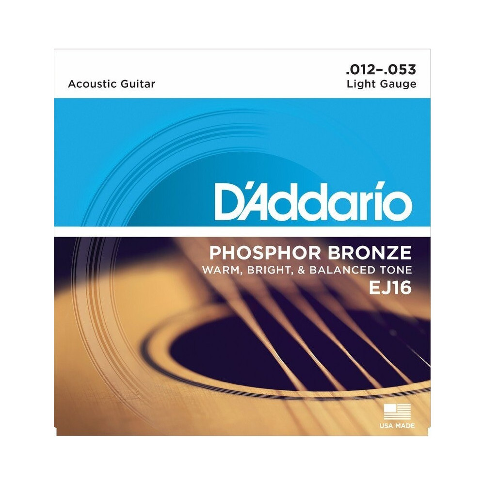D'Addario EJ16 .012-.053 Phosphor Bronze  Acoustic Guitar Strings