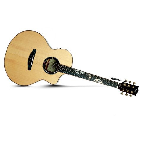 Carlos Marshello CSM41C Solid Top Semi Acoustic Guitar for Best Price