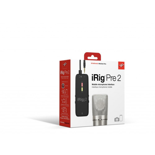 IK Multimedia iRig Pre 2 Microphone Preamp for Phones,Tablets and DSRL's