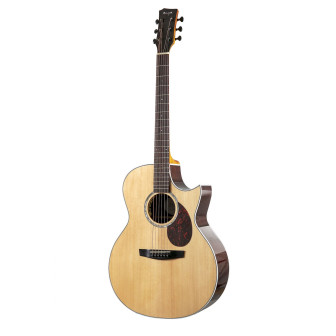 Enya EA-Q1 Solid Top Trans-Acoustic Guitar - Natural
