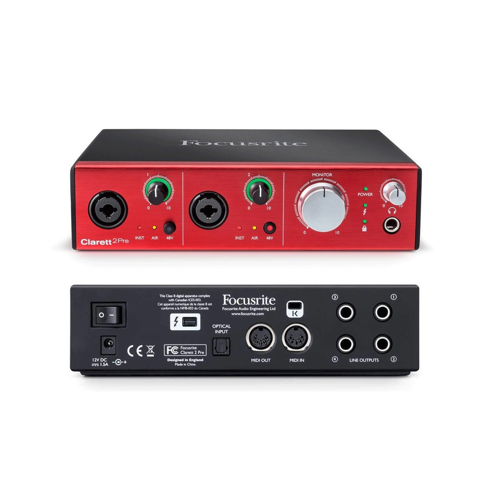 Focusrite Clarett 2Pre Thunderbolt Interface for Best Price in India
