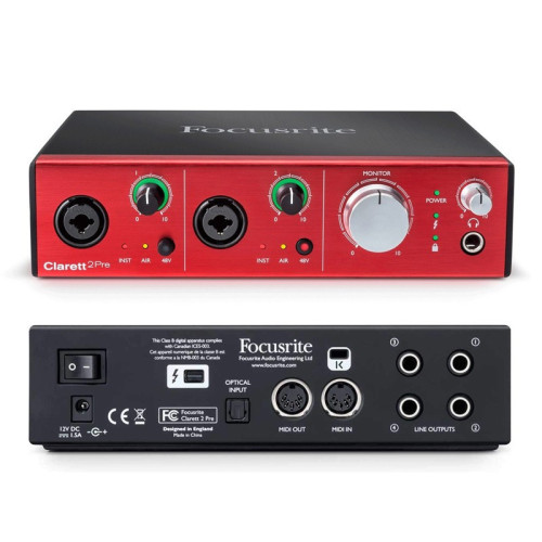 Focusrite Clarett 2Pre Thunderbolt Interface for Best Price in India