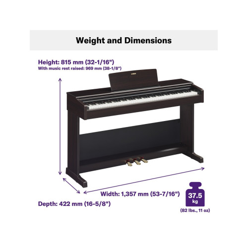 Yamaha YDP-105 88-Keys Digital Piano-Dark Rosewood
