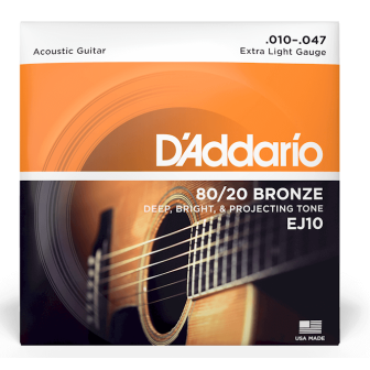 D'Addario EJ10 Acoustic Guitar Strings