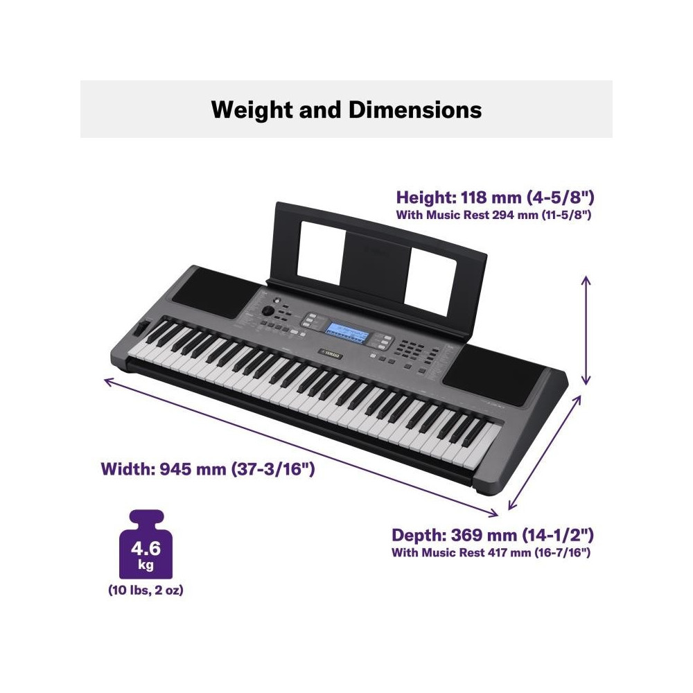 Yamaha PSR-I300 61-Keys Portable Keyboard - Indian Instruments & Riyaz Patterns