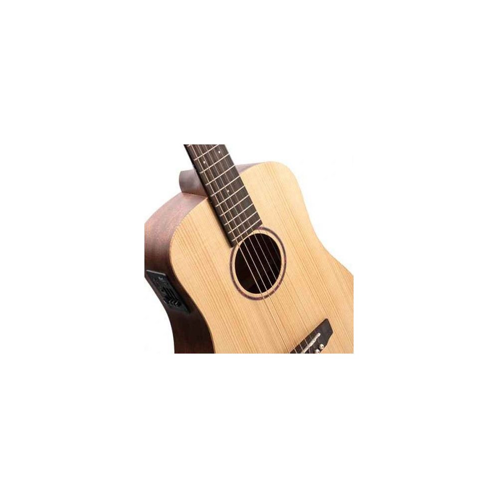 Cort Earth Series EARTH-MINI E Adirondack Electric Acoustic Guitar | Hear Rich Tone