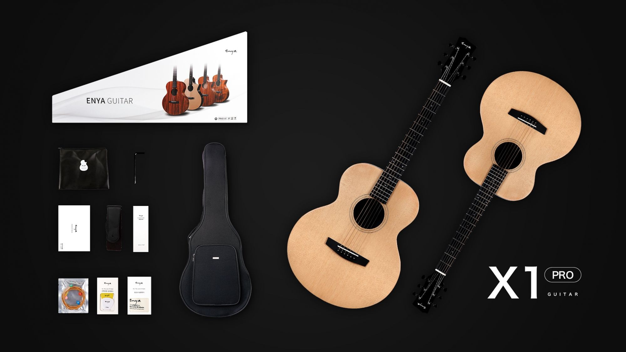 ENYA EM-X1 PRO トランスアコースティックギター　ソフトケース付き ENYA EM-X1 PRO トランスアコースティックギター ソフトケース