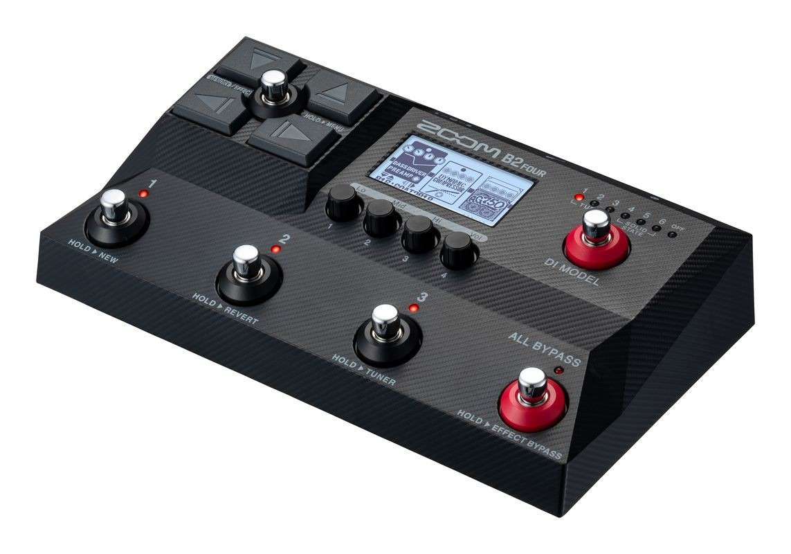 Zoom B2 Four Bass Guitar Multi Effects Processor Get the Perfect Low End Tone